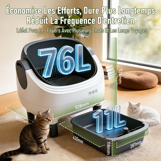 76l 11l Fully Automatic Self-Cleaning Cat Litter Box
