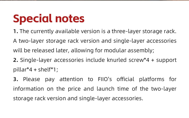 Fiio Modular Racking Hifi Audio Device Desktop Storage