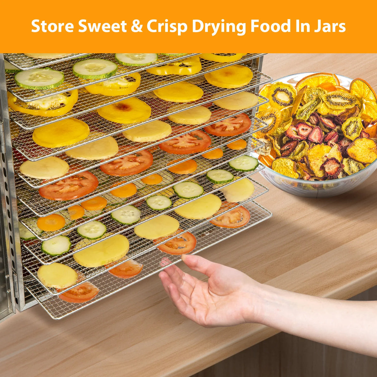 Commercial Grade Food Dehydrator Machine 110v 1500w Stainless