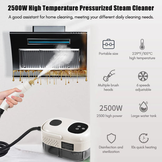 2500w Steam Cleaner High Temperature Pressurized Steam Cleaning