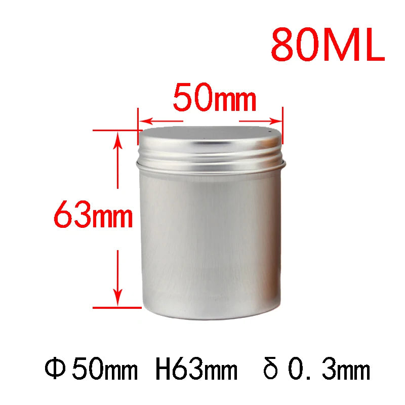 12/24/48/96pcs 80ml Aluminum Tin Candle Jars Empty Cosmetic