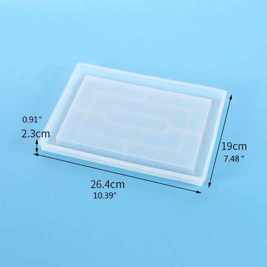 Diy Rectangle Flower Pot Tray Epoxy Resin Mold