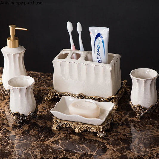 Retro Ceramic Bathroom Toiletries Bathroom Lotion Bottle