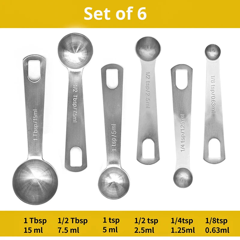 Measuring Spoons - Heavy Duty Stainless Steel Measuring