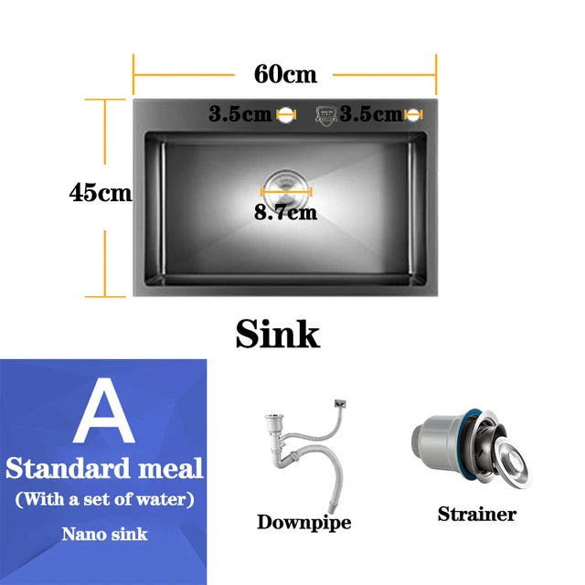 Dqok Stainless Steel Sink Slot Dish Basin Sink