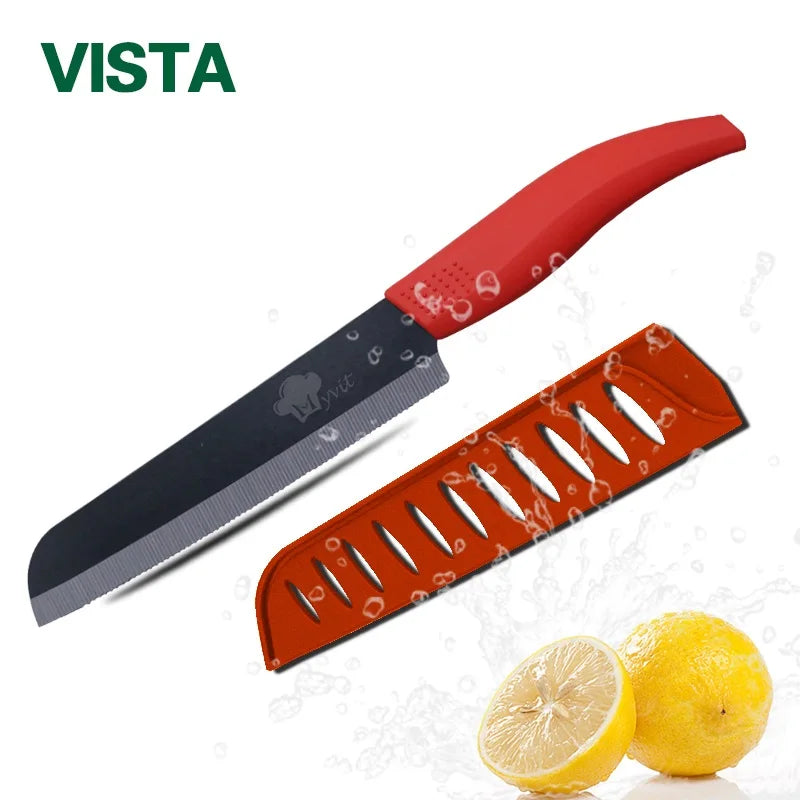 Bread Knife Serated Cake Knife Black Blade Color