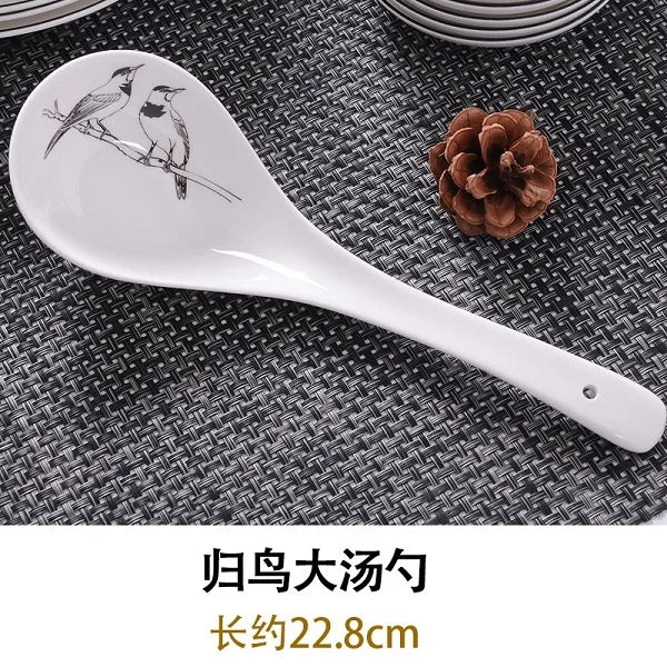 Bone China Dish Deep Plate Shallow Dish Creative