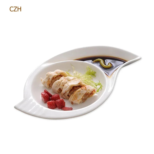 Irregular Shape Ceramics Dinner Plate Assorted Porcelain Box