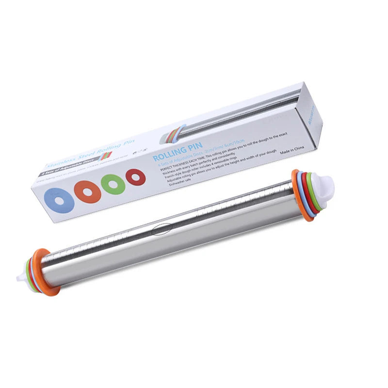 Stainless Steel Rolling Pins Silicone Baking Pastry Mat