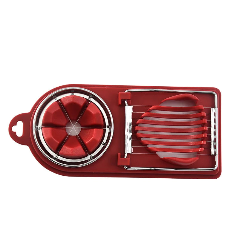 1pc Stainless Steel Egg Cutter Egg Slicers Fruit