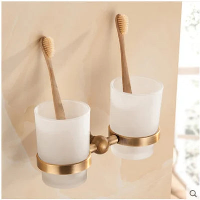 Tuqiu Bathroom Antique Bronze Carved Aluminum Bath Hardware