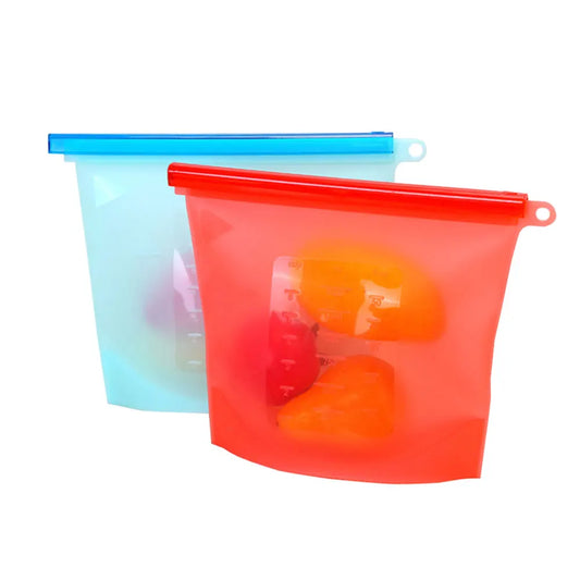 Silicone Bags Reusable Silicone Food Bag Airtight Seal