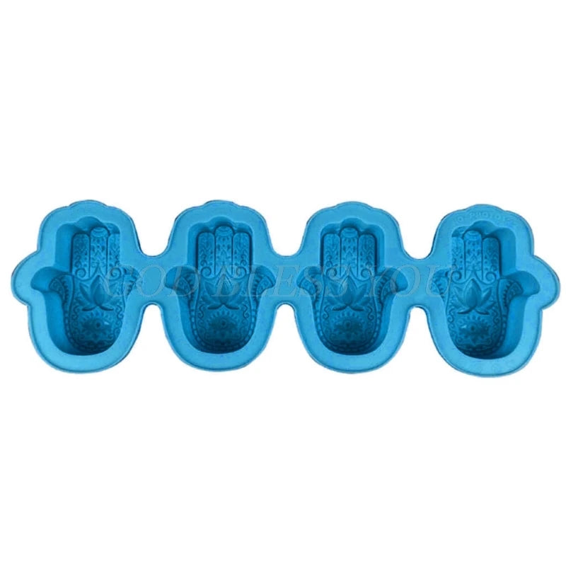Lotus Hamsa Hand Epoxy Resin Silicone Mold Hand