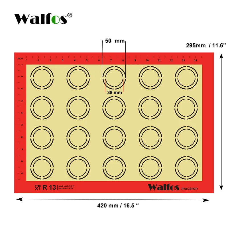 Walfos Non-Stick Silicone Baking Mat Pad Sheet Baking