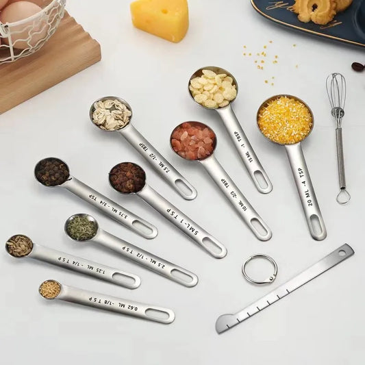 Stainless Steel Measuring Spoon 4/6/7/8 Scale Measuring Ruler