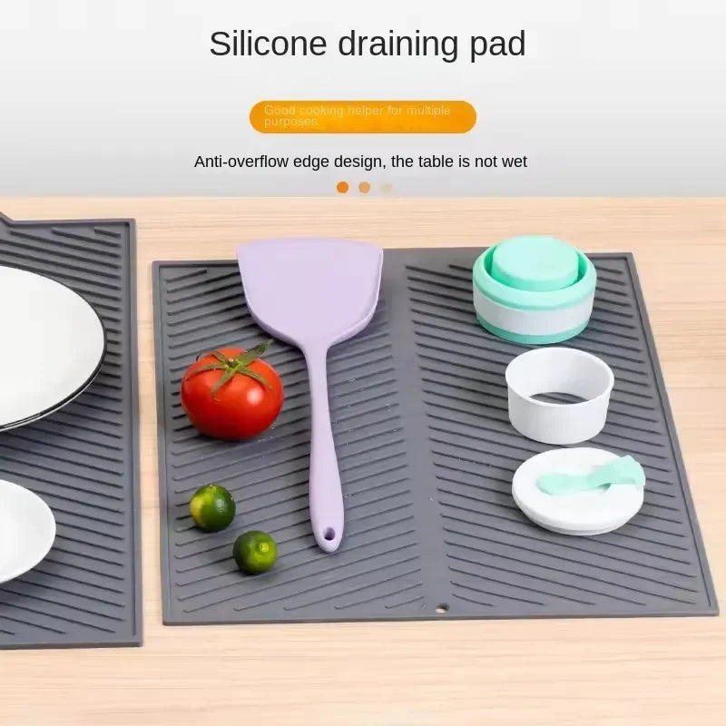 1pc Silicone Drain Pad Drying Mat Pots Dish