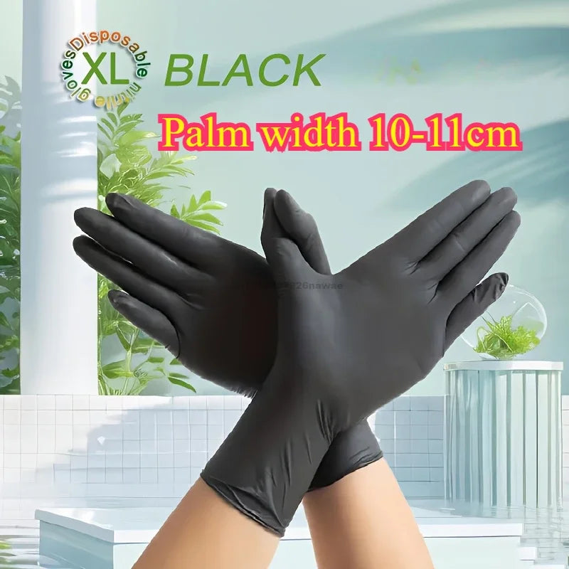 Gloves Disposable Nitrile Latex Gloves Black Washing Tableware
