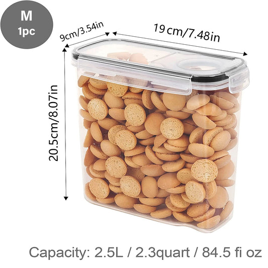Cereal Containers Storage Of 2/3/4 5l 84oz Airtight