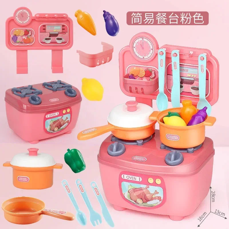 Toys Imitated Chef Light Music Pretend Cooking Food