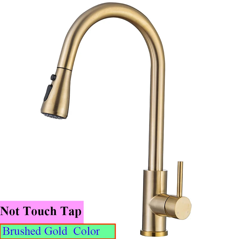Smart Touch Sink Faucets Stainless Steel Pull Out