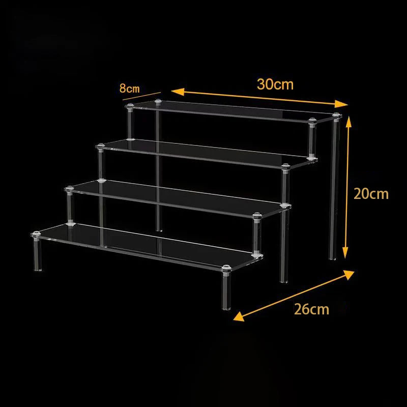 Completely Black Acrylic Display Rack Is Used Cupcakes