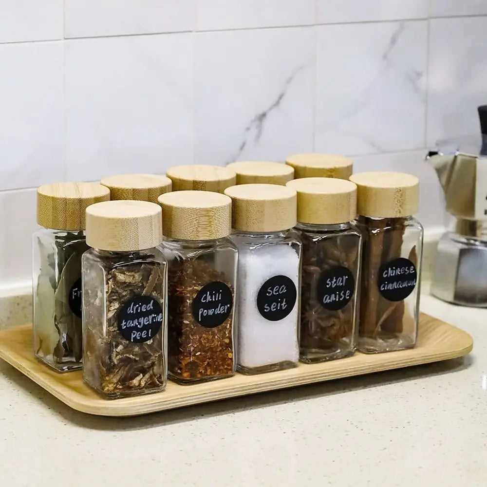 120ml Glass Spice Jars 4oz Square Spice Bottles