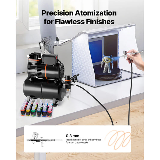 Succebuy Airbrush Kit Air Brush Kit Air Compressor