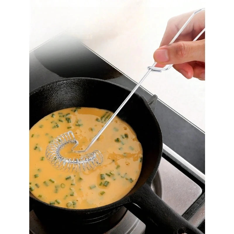 1pcs Non-Stick Stainless Steel Whisk Spiral Egg Beater