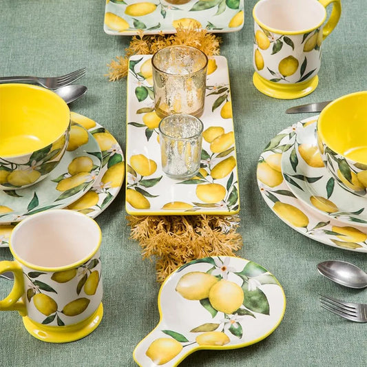 Creative Lemon Plate Ceramic Fruit Dish Ins Style