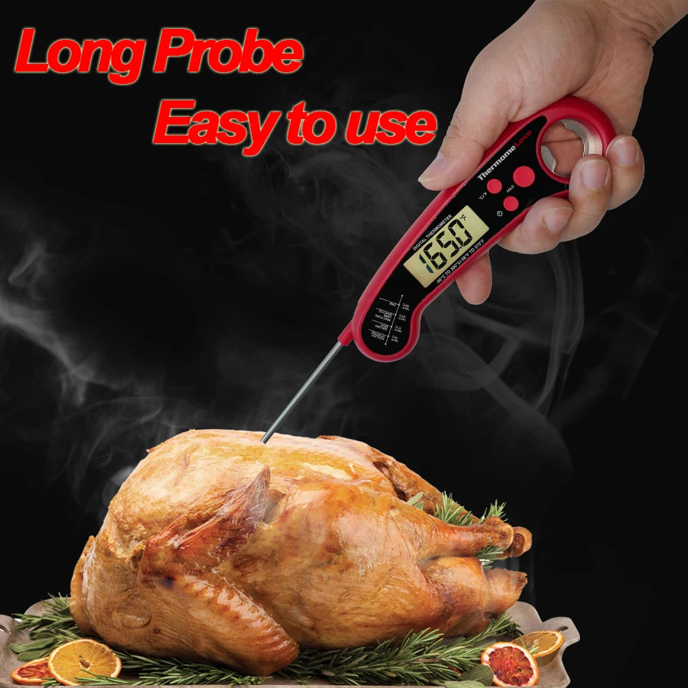 Instant Read Digital Food Thermometer Backlight Hold Function