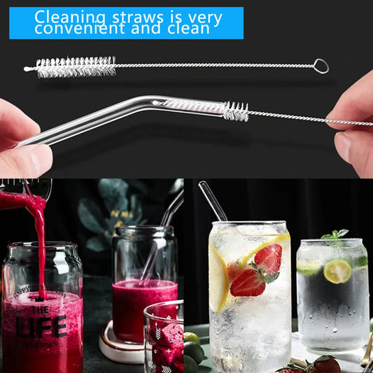 1-500pcs Nylon Straw Cleaning Brush Pipe Cleaner Stainless