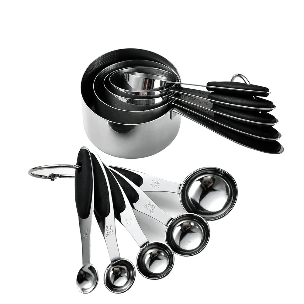 5/10pcs Stainless Steel Measuring Cups Spoons Baking Cake