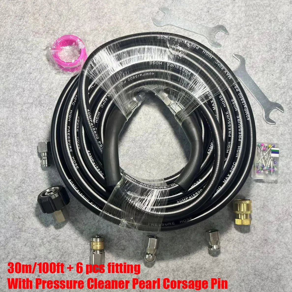 Sewer Jetter Kit 100 Ft Pressure Washer Drain
