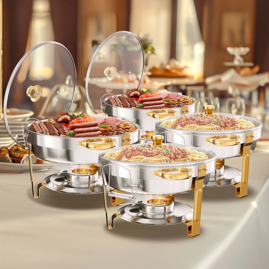 2/4/6 Pack Stainless Steel Chafing Dish Buffet Chafer