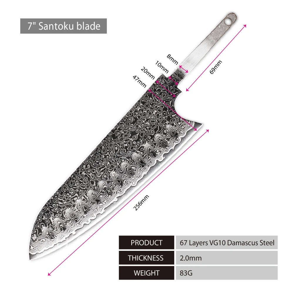 Amber Knife High Quality Blade Japanese Damascus Steel