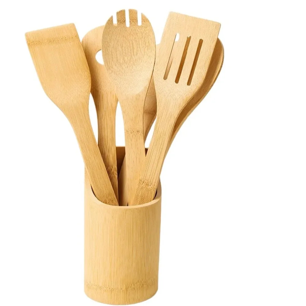 3pcs Safe Bamboo Cookware Ecofriendly Durable Cooking Utensils