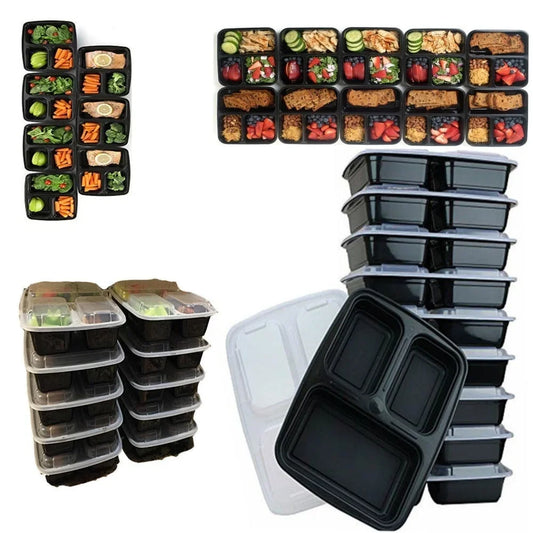 12 Pack Meal Prep Containers Compartment Food Storage