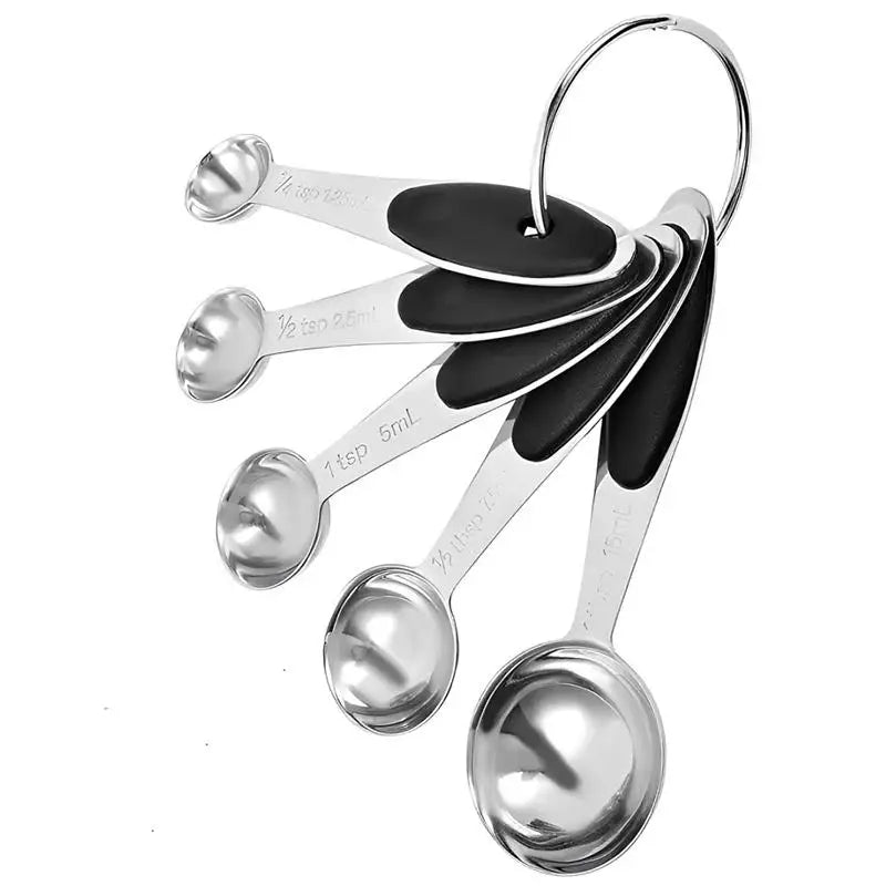5pcs Stainless Steel Measuring Cups Spoons Baking Cake
