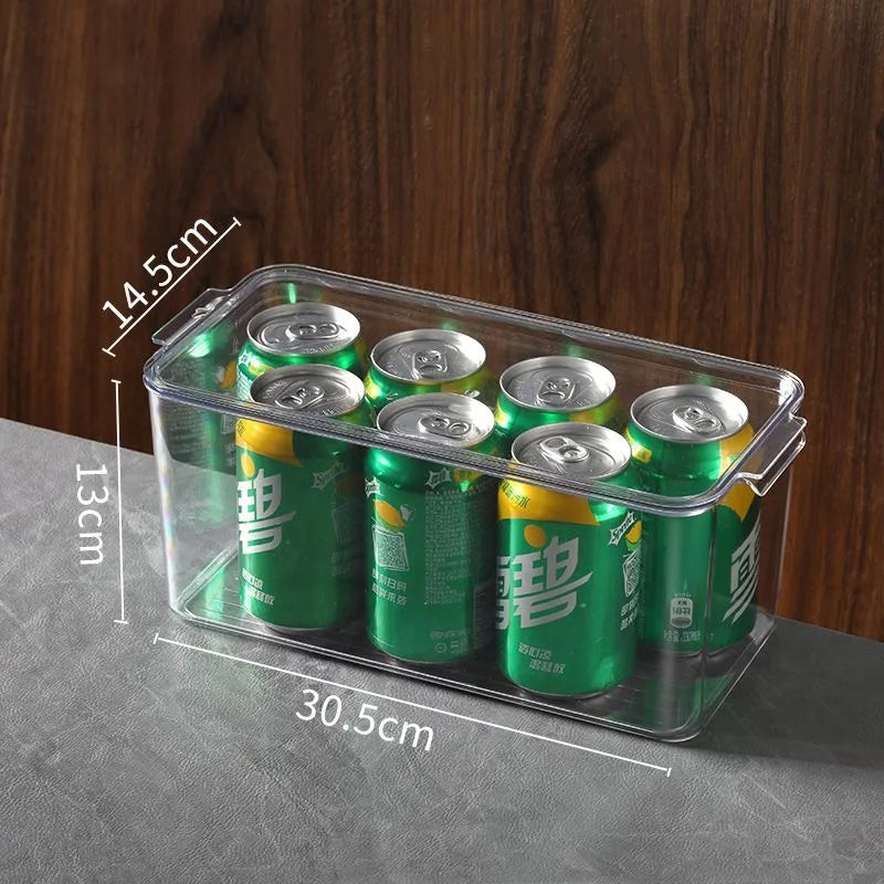 Fridge Organizer Stackable Refrigerator Organizer Bins Lids Clear