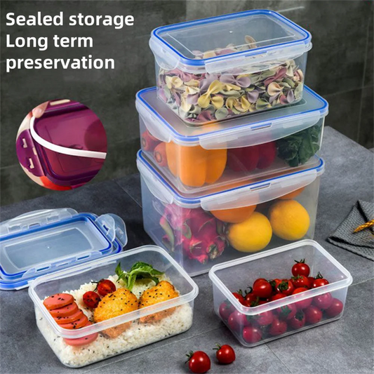 1/4pack Food Storage Containers Transparent Organization Boxes