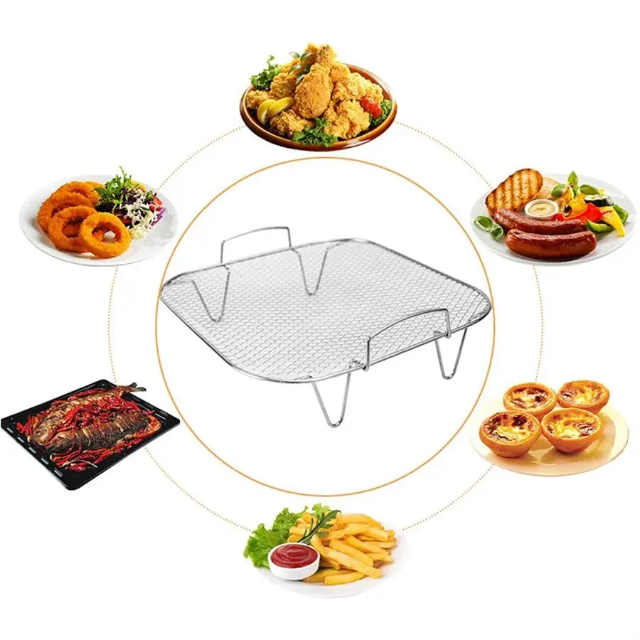 Stainless Steel Air Fryer Grill Square Air Fryer