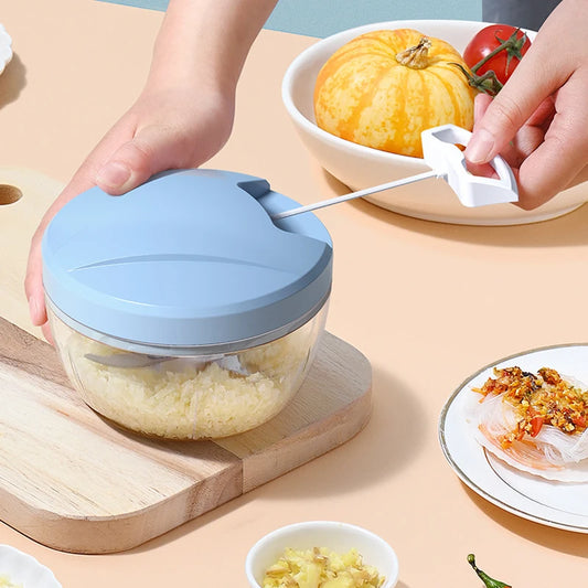 1pcs Hand Chopper Rope Food Processor Silcer Shredder
