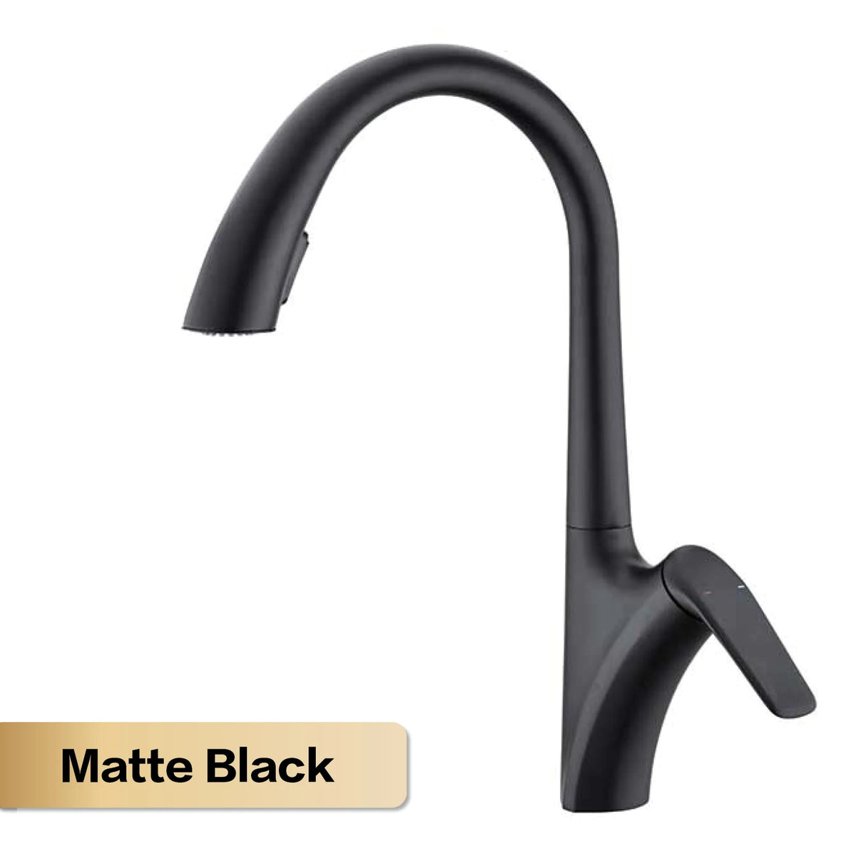 Luxury Brushed Gold Brass Faucet Pull-Out Design 2-Function