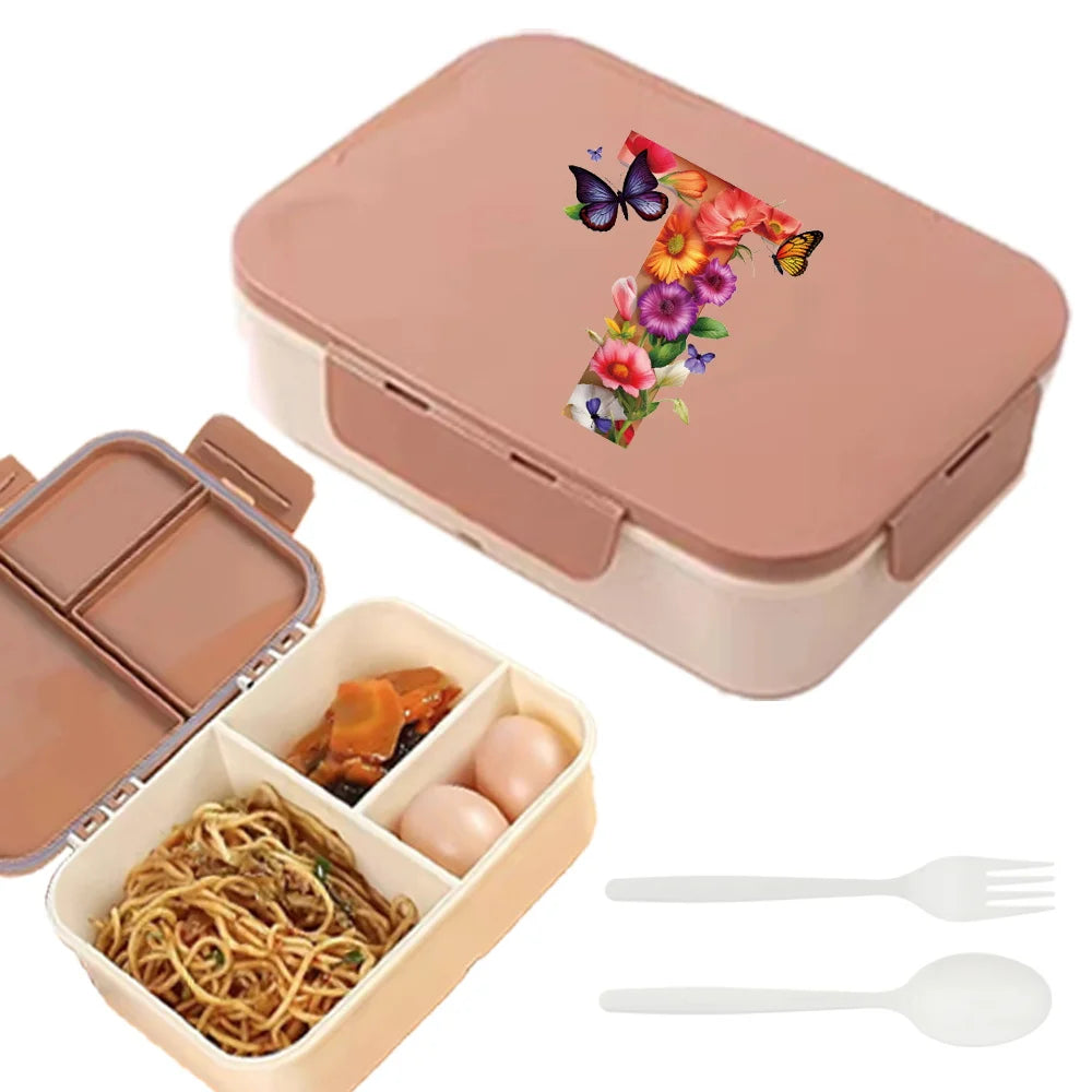 Flip Lid Compartment Lunch Box Food Organizer Case