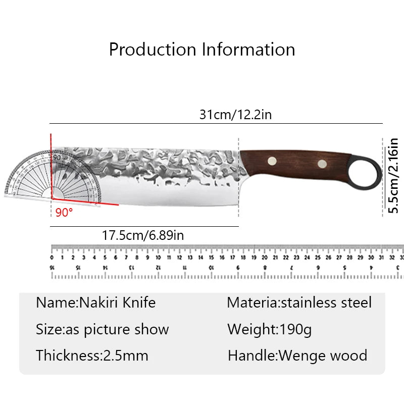 Forged Cleaver Chef Knife Slicing Butcher Knife Meat