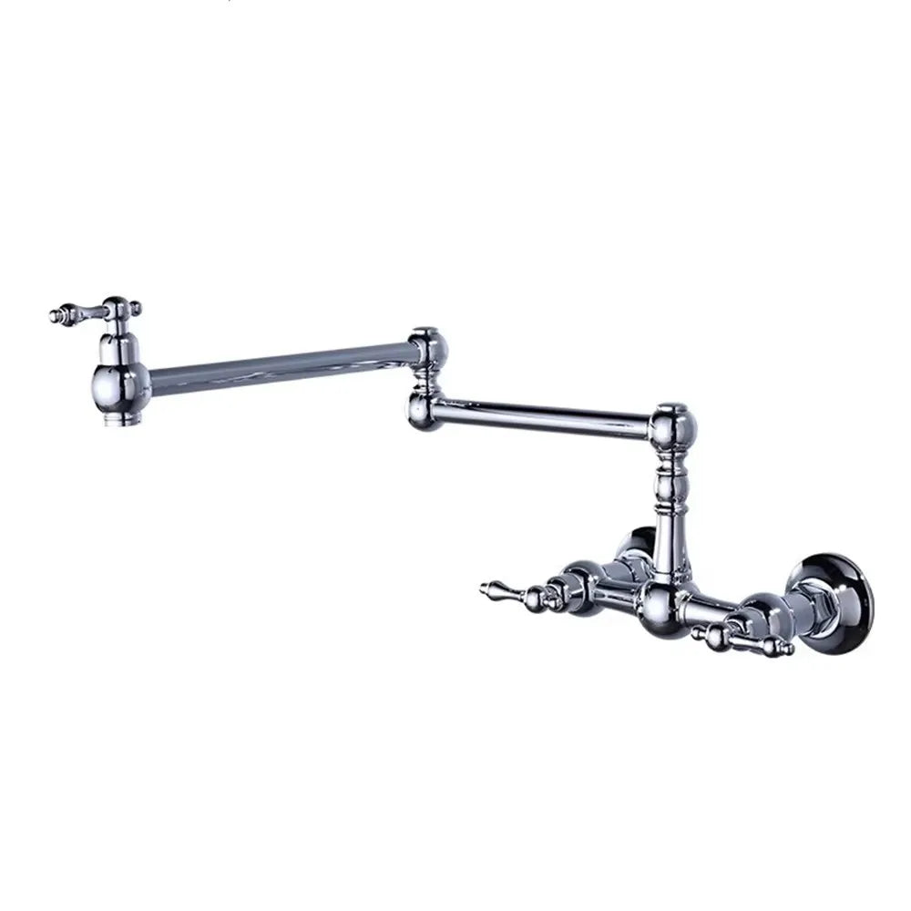 Brushed Gold Pot Filler Tap Black Foldable Faucet