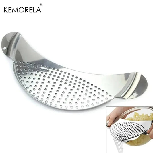 Stainless Steel Strainer Pot Side Pan Drainer Leakproof