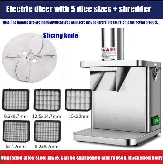 Vegetable Cutter Fruit Vegetable Slicer Commercial Cube Cutting