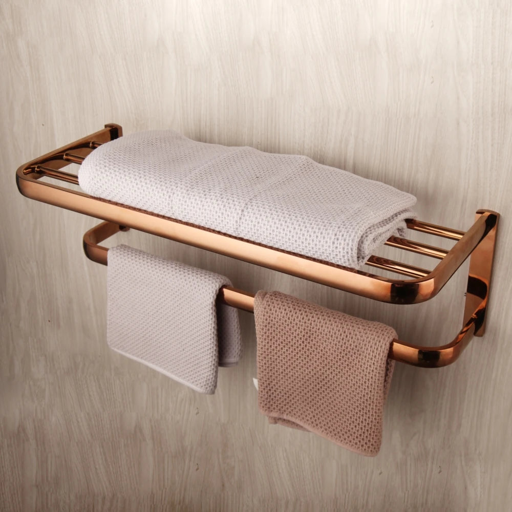 Monite Luxury Rose Golden Bathroom Solid Brass Toilet