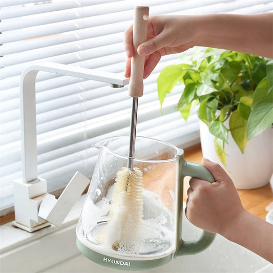Wooden Bottle Cleaning Brush Long Handle Washing Brush